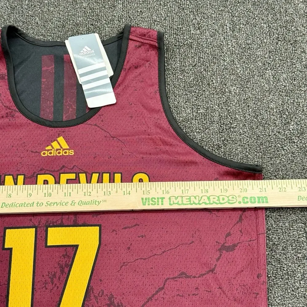 Adidas Arizona State Sun Devils Custom Basketball Jersey Reversible Size Large